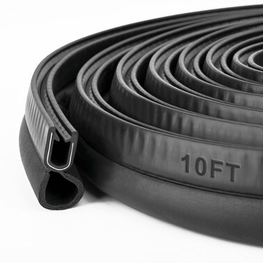 MYFAMIREA Car Door Rubber Seal Strip 10 Feet Trim Seal Vertical Bulb Fits 116 Edge Automotive Weather Striping for Cars Boats RVs Trucks and Home Applications