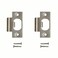SUMBIN Heavy Duty Replacement Strike Plate T Lip Radius Corner for Knob or Lever Door Lock in Satin Nickel Finish 2 PCS
