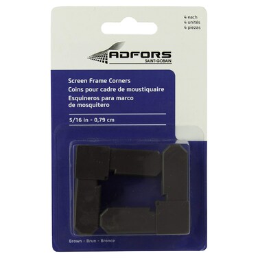 ADFORS Screen Frame Corners 516 Brown 4 Pieces