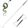NorthSpoor Mini Snake Hook Stainless Steel Portable Retractable Reptile Hook Grabber Kit Outdoor Rattlesnake Reptile Handling Tool 2 Pieces