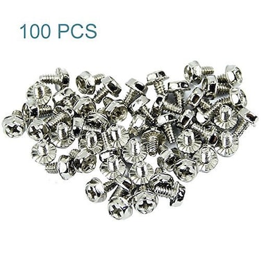 Maxmoral Maxmoral 100pcs Toothed Hex 632 SCREW 632 Computer PC Case Hard Drive Motherboard Mounting Screws