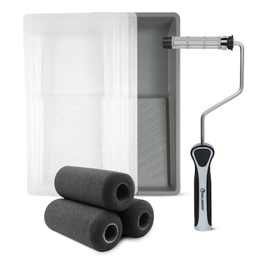 ROLLINGDOG 4 Paint Roller Kit  FoamJumbo Mini Roller Set for for Painting CabinetsFurniturefor Use with 18mm Diameter Cage Roller Frames