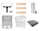ROLLINGDOG 12 Paint Roller Kit  9Inch Paint Rollers Paint Tray with 3PC Tray LniersStainless Steel Extension Pole 3ftDrop Cloth