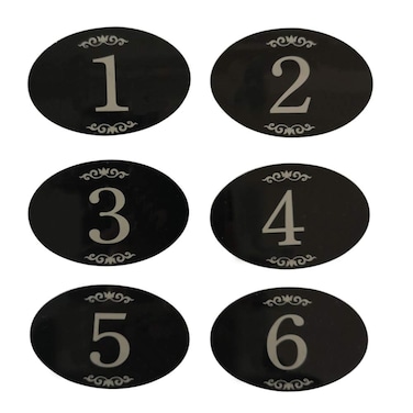 StayMax Locker Number Signs Door Sign with SelfAdhesive Tape Number Black 150