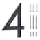8 Inch Address Numbers For Houses Modern House Numbers For Outside Street Metal Black Large House Numbers Door Numbers For House Numbers For Address On house Floating Flush Mount Aluminum Black
