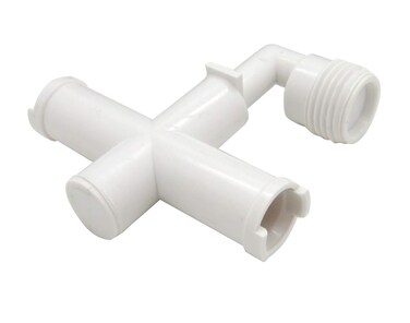 Dura Faucet DFRK910WT RV Exterior Shower Faucet Diverter Tee Replacement  White Branded Faucets Only