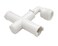 Dura Faucet DFRK910WT RV Exterior Shower Faucet Diverter Tee Replacement  White Branded Faucets Only