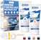 VIKEYTIM Marine Fiberglass Repair Kit Color Match 100g Gel Coat Repair Kit for Boats Fiberglass Repair Fix Holes Chips Deep Cracks Ceramic Porcelain Fiberglass Filler