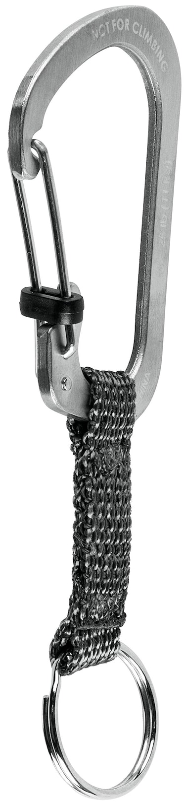 Nite Ize CSLW311R6 Slide SlideLock Ring Stainless Steel Locking Carabiner Key Chain with Webbing Silver 325lb Capacity