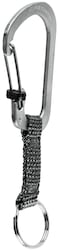 Nite Ize CSLW311R6 Slide SlideLock Ring Stainless Steel Locking Carabiner Key Chain with Webbing Silver 325lb Capacity