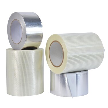 WOD Tape HXT HEXAYURT Bundle for Burning Man 6 in x 60 yds BiFilament  3 in x 50 yds Aluminum Foil 2 Rolls Each for Shelter and Tent Construction