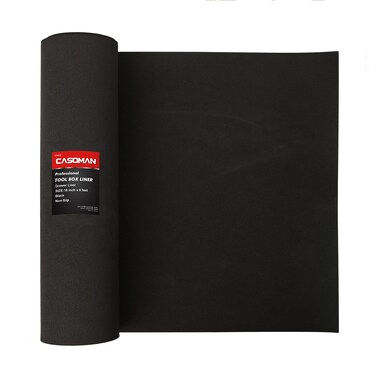 CASOMAN Professional Tool Box Liner and Drawer Liner  16 inch Wide x 6 feet Long NonSlipBlack