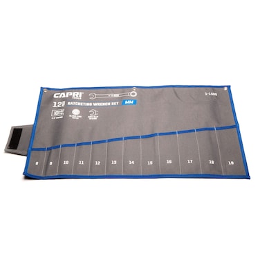 Capri Tools Wrench Roll Up Pouch Metric 12 Pockets