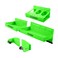 OEMTOOLS 24647 4 Piece Magnetic Tool Tray Set Green Magnetic Tool Box Shelf Set Magnetic Shop Tray Kit Toolbox Trays and Paper Towel Holder