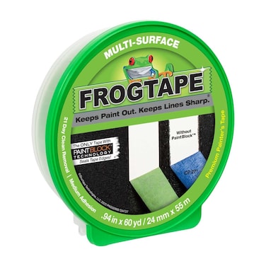FROGTAPE 1358463 MultiSurface Painters Tape with PAINTBLOCK Medium Adhesion 094 Wide x 60 Yards Long Green