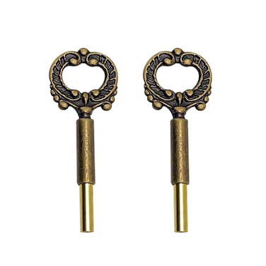 ECUDIS Pack of 2 Lamp Keys Socket Turn Keys Replacement Switch Knobs Brass Finish