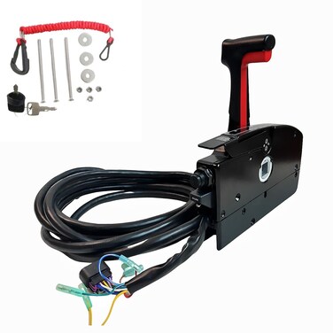 POWEROB TEC 881170A1414PIN Pull to Open GEN I Control Box for Mercury Outboard Engine Throttle Control Side Mount Control Box 4000 Side Mount Power Trim