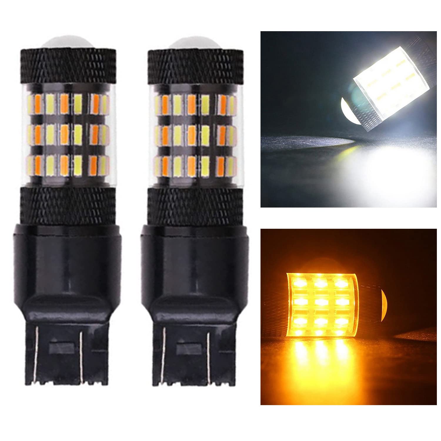 Buy SOCALLED LIGHTING 7443 7444 Front Turn Signal LED Bulb Dual ...