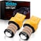 Yorkim 7440 Led Bulb Amber 7443 Led Bulb Amber Ultra Bright T20 Led 7440a Led Bulb W21W Led Bulb Amber for Backup Reverse Light Break Light Tail Light Turn Signal Light Pack of 2  Amber
