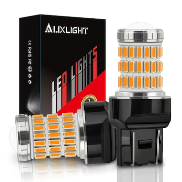 AUXLIGHT 7440 7441 7443 7444 T20 992 W21W LED Bulbs Amber Yellow Ultra Bright 57SMD LED Replacement for Blinker Lights Turn SignalParking or Running Lights BrakeTail Lights Pack of 2