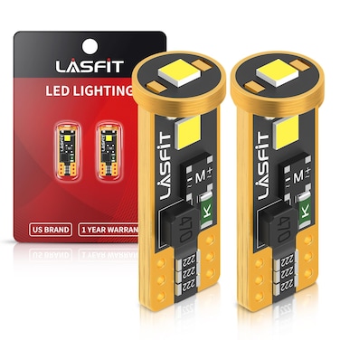 LASFIT 194 168 2825 W5W LED Bulb Canbus Error Free T10 LED Bulbs 400LM 6000K for Dome Map License Plate Trunk Cargo Lights 2pack