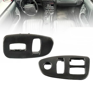 TELFAIR 2 Pcs Graphite Gray Power Lock Switch Trim Bezel Fits 19971999 Camaro