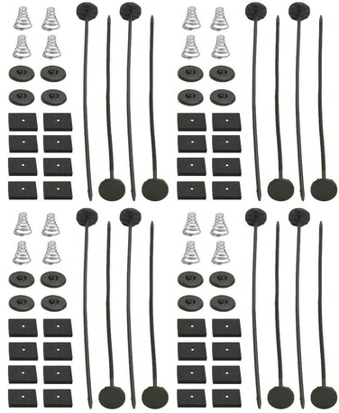 Amtrak Solar Universal Electric Radiator Fan Tie Strap Mounting Kit 4 Pack Zip Ties Straps Tabs Springs