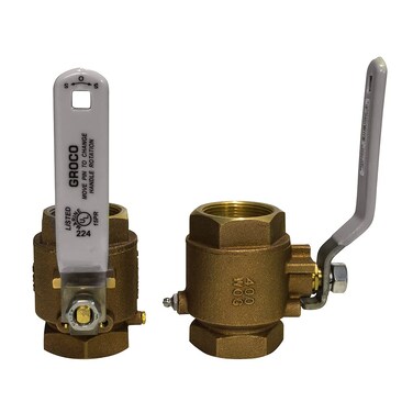 GROCO 34 NPT Bronze inLine Ball Valve