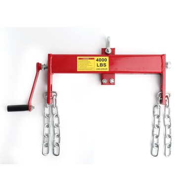ECUTEE Engine Load Leveler 2 Ton Engine Hoist Load Leveler 4000lbs Heavy Duty Steel Engine Hoist Shop Cran Cherry Picker with 2 Chains
