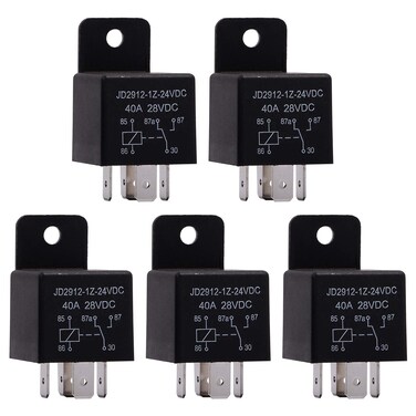 EHDIS Motor Relay 5 Pin 24V Coil 40amp Spdt Model No JD29121Z24VDC 40A 28VDC Contactor Relay Switch Power Auto Switches  Starters 5 Pack