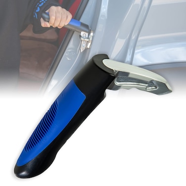 Verynewbee Portable Vehicle Support Handle Car Door Latch Assist Grab Bar Elderly Automotive Door Assist Handle Standing Mobility Aid for Car with Glass Breaker