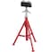 Towallmark Pipe Jack Stand with Roller Head 2852 Inch Adjustable Height1812 Capacity 2500LBS Load CapacityHeavy Duty Carbon Steel Body Steel Jack Stands Red