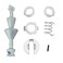 LT Easiyl A Set of Front Left or Right Door Lock Repair Kit Compatible with BMW 3 Series E90 E91 E92 E93 Propeller Length 78mm Lock Cylinder Repair Kit Silver