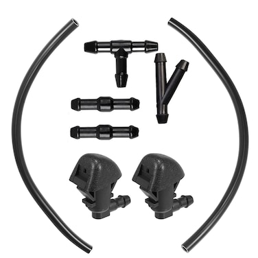 Mydugia 76810SZAA01ZA Front Windshield Spray Nozzles Wiper Spray Washer Jet and Fluid Hose with Connectors for Honda Pilot 2009 2010 2011 2012 2013 2014 2015 76810SZAA01ZA