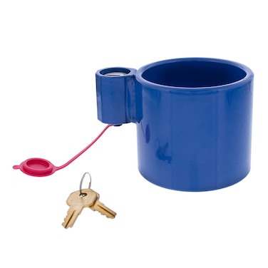 United Pacific 90109 Heavy Duty Steel Blue King Pin Lock for 2 Diameter King Pin  ONE Unit