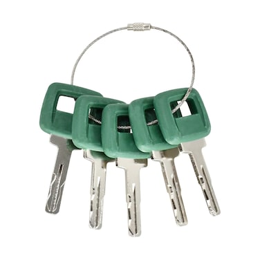 Neeseelily 5PCS 17225331 11039228 Laser Cut Ignition Keys Compatible with Volvo Loader Articulated Hauler Articulate Heavy Equipment L50B L50C L50D L50E L120 L150 L160 L180 Replace ELI800091