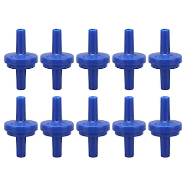 FAEG 10 PCS Check Valve Non Return Wear Resistant One Way Check Valve Plastic Inline Aquarium Air Pump Check Valve with Micro Diaphragm for Fuel Gas Liquid Air Chemical Industry4mm Blue