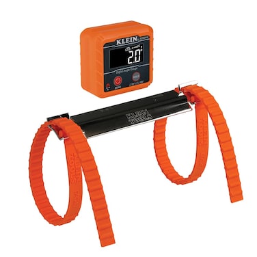 Klein Tools 80035 Level Digital Electronic Level and Angle Gauge Tool Kit with Plumbers Straps Measures Angles Magnetic Base 2Piece