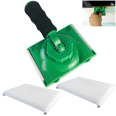 BANCOO Paint Edge Trimmer Plus Two Replace Pads  Corner Walls  Ceilings Pad Painter  Edge Painting Tool with Pad Refills  Paint Edger for Wall Painting  Paint Pad ApplicatorGreen
