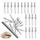 UtySty 50 Pack Wood Skirting Board to Wall Mount Screw Double End Invisible Nail 2 Headed Connector Special Hidden NonMark Fixator for Wooden Skirting Line with Mounting Sleeve Tool