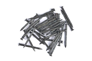 S  27 inch 70 mm Length Fluted Hardened High Carbon Steel Point Tip Wall Masonry Concrete Black Nails 25 pcs