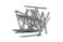 S  39 inch 100 mm Length Fluted Hardened High Carbon Steel Point Tip Wall Masonry Concrete Black Nails 25 pcs