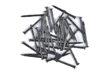 S  23 inch 60 mm Length Fluted Hardened High Carbon Steel Point Tip Wall Masonry Concrete Black Nails 30 pcs