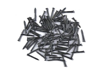 S  12 inch 30 mm Length Fluted Hardened High Carbon Steel Point Tip Wall Masonry Concrete Black Nails 100 pcs