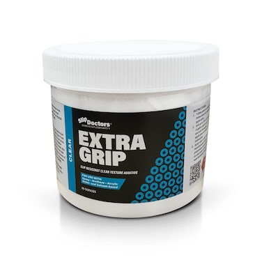 Slip Doctors Extra Grip Clear  AntiSkid Additive for Outdoor and Indoor Surfaces Including Paint Metal Wood Fiberglass and Concrete  Transparent High Traction Additive 20 OZ