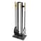 Pilgrim Home and Hearth Modern Fireplace Tool Set Black and Brass