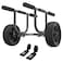 GanFindX HeavyDuty Aluminum Kayak Cart W  2 Webbing Straps  8 Solid Airless Wheels 450LBS Weight Capacity Easy Detachable Assembly  Adjustable Width Kayak Dolly Suitable for Kayak and Canoe