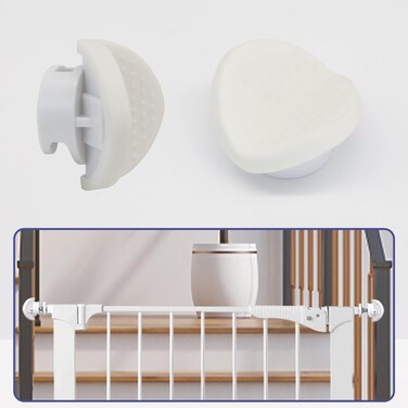 Baby Gate Banister Adapter 2 Pack Universal Hardware for Pressure Mounted Baby Gate for Stairs Banister to Wall Baby Gate Parts Stair Gate for Pets Banister Baby Gate Extender Work on Stairs White