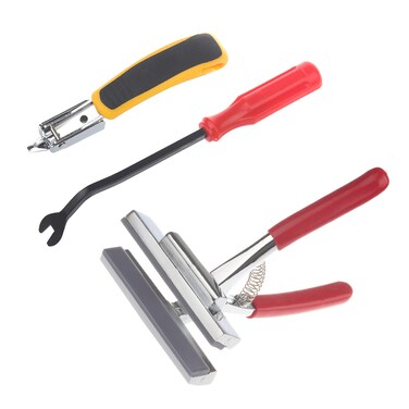 Timsec Canvas Stretcher Pliers Upholstery Staple Remover and Tack Puller Tool Combo Professional Canvas Pliers with Spring Return Handles 434 Wide Grip for Stretching Clamp Art Oil Painting