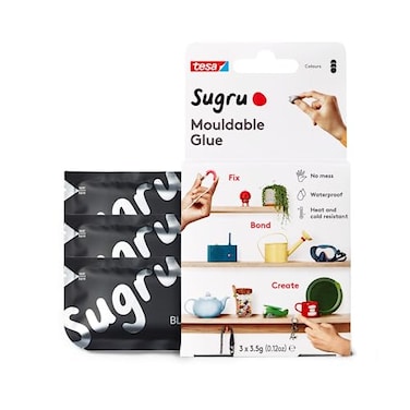 Sugru I000945 Moldable MultiPurpose Glue for Creative Fixing and Making Black 3 Piece